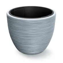 Casaria® Blumentopf Rillen Grau Kunststoff 40x32cm Casaria® Blumentopf Rillen Grau Kunststoff 40x32cm