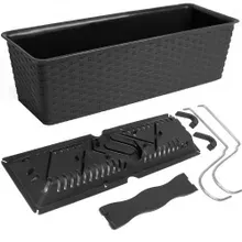 Balkonkasten Ratolla Anthrazit 49x16x17,5cm Bewässerungssystem Balkonkasten Ratolla Anthrazit 49x16x17,5cm Bewässerungssystem