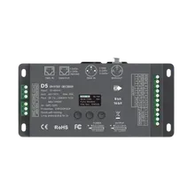 LTECH D5 DMX512/RDM LED Controller 5-Kanal 6A/Kanal, 12-48V DC, mit OLED Display, Konstantspannung LTECH D5 DMX512/RDM LED Controller 5-Kanal 6A/Kanal, 12-48V DC, mit OLED Display, Konstantspannung