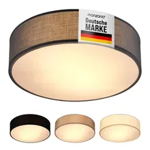 monzana® Deckenlampe Grau Stoff Ø30cm monzana® Deckenlampe Grau Stoff Ø30cm