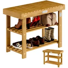 Casaria® Schuhregal 2in1 Akazienholz FSC®-zertifiziert 70x33x46cm Casaria® Schuhregal 2in1 Akazienholz FSC®-zertifiziert 70x33x46cm