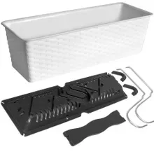 Deuba® Balkonkasten Ratolla Weiß 49x16x17,5cm Bewässerungssystem Deuba® Balkonkasten Ratolla Weiß 49x16x17,5cm Bewässerungssystem