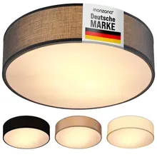 monzana® Deckenlampe Grau Stoff Ø38cm monzana® Deckenlampe Grau Stoff Ø38cm