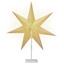 Papierstern LED Weiß Ornament inkl Ständer Papierstern LED Weiß Ornament inkl Ständer