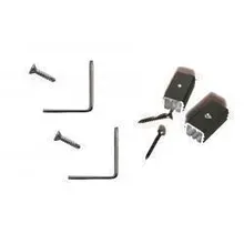 Stopper & Winkel für Universal Alu Pfosten, anthrazit (geeignet für alle WPC Zäune) mit Schrauben (je 2 Stk./P.) Stopper & Winkel für Universal Alu Pfosten, anthrazit (geeignet für alle WPC Zäune) mit Schrauben (je 2 Stk./P.)