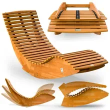 Casaria® Saunaliege Java klappbar ergonomisch Schaukel fixierbar Casaria® Saunaliege Java klappbar ergonomisch Schaukel fixierbar