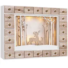 Adventskalender Winterwald Holz LED Adventskalender Winterwald Holz LED