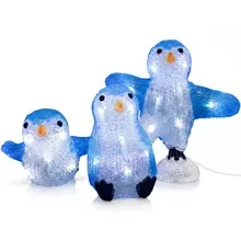 Deuba® LED Acryl Figuren Weihnachten Pinguin-Familie Deuba® LED Acryl Figuren Weihnachten Pinguin-Familie