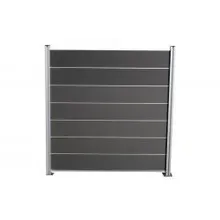 Komplettset WPC Zaun / Sichtschutz / Steckzaun, anthrazit 1860 mm (Höhe) x 20 mm (Stärke) x 1800 (Breite) mm, Zaunhöhe inkl. Mittelleiste, Start und Abschlussprofil (Komplettset Serie WoodoCasablanca ohne Pfosten) Komplettset WPC Zaun / Sichtschutz / Steckzaun, anthrazit 1860 mm (Höhe) x 20 mm (Stärke) x 1800 (Breite) mm, Zaunhöhe inkl. Mittelleiste, Start und Abschlussprofil (Komplettset Serie WoodoCasablanca ohne Pfosten)