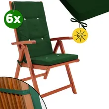 Stuhlauflage 6er-Set Grün für Hochlehner Vanamo Stuhlauflage 6er-Set Grün für Hochlehner Vanamo