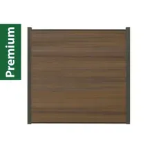 Komplettset XXXL Coex Sylt teak (4 x Zaun + 5 Pfosten anthrazit) Komplettset XXXL Coex Sylt teak (4 x Zaun + 5 Pfosten anthrazit)