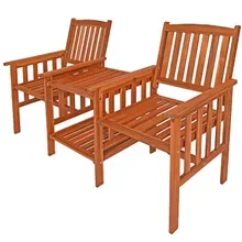 Casaria® Gartenbank Akazienholz mit Tisch 164x63x91cm Casaria® Gartenbank Akazienholz mit Tisch 164x63x91cm