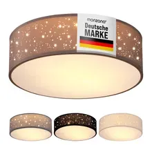 monzana® Deckenlampe Taupe Stoff Ø30cm Sternenhimmel monzana® Deckenlampe Taupe Stoff Ø30cm Sternenhimmel