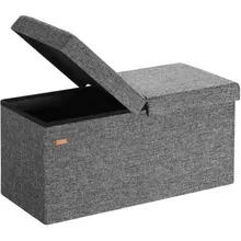 Sitzbank Dunkelgrau 80x40x40cm mit Stauraum faltbar Sitzbank Dunkelgrau 80x40x40cm mit Stauraum faltbar