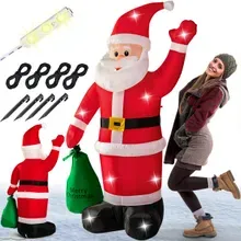 Aufblasbarer Weihnachtsmann mit Beleuchtung Aufblasbarer Weihnachtsmann mit Beleuchtung