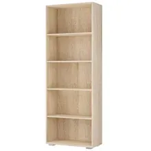 Casaria® Bücherregal Vela Eiche 5 Fächer Casaria® Bücherregal Vela Eiche 5 Fächer