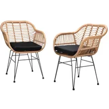 Polyrattan Korbsessel Bali 2er-Set Natur Polyrattan Korbsessel Bali 2er-Set Natur