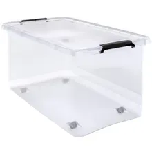 Deuba® Aufbewahrungsbox Transparent 60x40x35cm 60L stapelbar Deuba® Aufbewahrungsbox Transparent 60x40x35cm 60L stapelbar