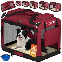 Hundebox faltbar XL 82x56x58cm Dunkelrot Hundebox faltbar XL 82x56x58cm Dunkelrot