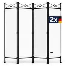 Paravent Lucca 2er-Set Weiß 180x163cm Paravent Lucca 2er-Set Weiß 180x163cm