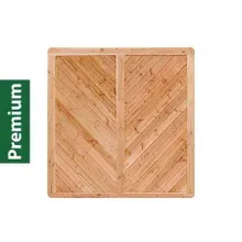 Premium Douglasie Sichtschutzzaun Holz, 178,5 cm (B) x 178,5 cm (H), Fischgrätmuster mit Mittelsträbe - natur Premium Douglasie Sichtschutzzaun Holz, 178,5 cm (B) x 178,5 cm (H), Fischgrätmuster mit Mittelsträbe - natur