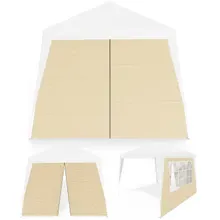 Casaria® Seitenwand Faltpavillon Capri 2er-Set Beige 3x3m Casaria® Seitenwand Faltpavillon Capri 2er-Set Beige 3x3m