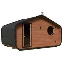 Große Gartensauna mit Vorraum “Everest” 5x3m Große Gartensauna mit Vorraum “Everest” 5x3m