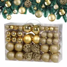 Weihnachtskugeln Gold 100-tlg in matt, glänzend & glitzernd Weihnachtskugeln Gold 100-tlg in matt, glänzend & glitzernd
