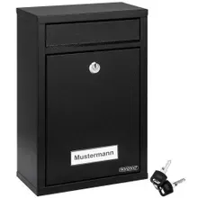 monzana® Briefkasten Schwarz 32x22x9cm monzana® Briefkasten Schwarz 32x22x9cm