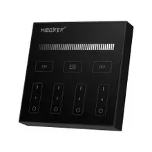 MiBoxer B1 LED Wandfernbedienung Schwarz – für einfarbige LED Streifen, 2,4 GHz Funk, 4 Zonen zum Dimmen MiBoxer B1 LED Wandfernbedienung Schwarz – für einfarbige LED Streifen, 2,4 GHz Funk, 4 Zonen zum Dimmen