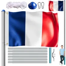 monzana® Fahnenmast Alu 650cm mit Frankreich-Flagge monzana® Fahnenmast Alu 650cm mit Frankreich-Flagge