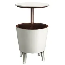 Keter Getränkekühler Weiß/Braun Ø50cm 30L Keter Getränkekühler Weiß/Braun Ø50cm 30L