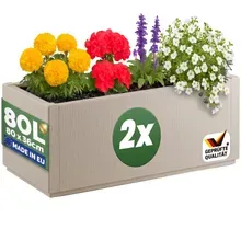 Blumentopf Ethica 2er-Set Kreideweiß Kunststoff 80x36x36cm Blumentopf Ethica 2er-Set Kreideweiß Kunststoff 80x36x36cm