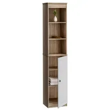 Badezimmerhochschrank Braun/Weiß 170x34x26cm Badezimmerhochschrank Braun/Weiß 170x34x26cm