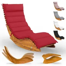 Saunaliege Java Akazie FSC®-zertifiziert mit Auflage Rot Saunaliege Java Akazie FSC®-zertifiziert mit Auflage Rot