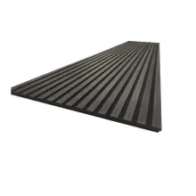 Akustikpaneele, schallabsorbierend, Bambus geölt, schwarz, auf schwarzem Filz, 18 x 605 mm in der Länge 2,7 m Akustikpaneele, schallabsorbierend, Bambus geölt, schwarz, auf schwarzem Filz, 18 x 605 mm in der Länge 2,7 m