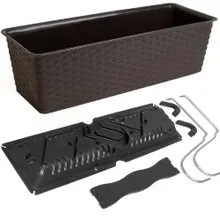 Deuba® Balkonkasten Ratolla Umbra 49x16x17,5cm Bewässerungssystem Deuba® Balkonkasten Ratolla Umbra 49x16x17,5cm Bewässerungssystem