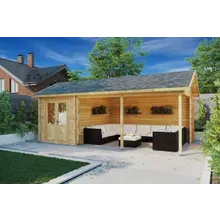 Gartenhaus mit Vordach “Arthur” 7x3m | 3x7m großes Gartenhaus mit Vordach | Modernes Vordach aus Holz Gartenhaus mit Vordach “Arthur” 7x3m | 3x7m großes Gartenhaus mit Vordach | Modernes Vordach aus Holz