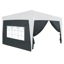 Seitenwände Faltpavillon 2er-Set Anthrazit 3x2m Seitenwände Faltpavillon 2er-Set Anthrazit 3x2m