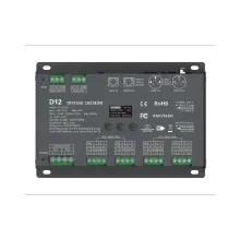 LTECH D12 DMX512/RDM LED Controller 12-Kanal 5A, 12-24V DC, mit OLED Display, Konstantspannung LTECH D12 DMX512/RDM LED Controller 12-Kanal 5A, 12-24V DC, mit OLED Display, Konstantspannung