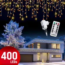 monzana® Regenlichterkette LED Warmweiß 15m Fernbedienung monzana® Regenlichterkette LED Warmweiß 15m Fernbedienung