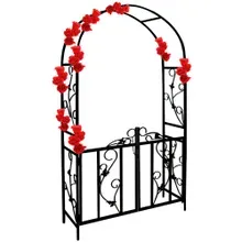 Rosenbogen Schwarz Metall 225x115x37cm Rosenbogen Schwarz Metall 225x115x37cm