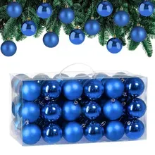 Casaria® Weihnachtskugeln Blau 54-tlg in matt & glänzend Casaria® Weihnachtskugeln Blau 54-tlg in matt & glänzend