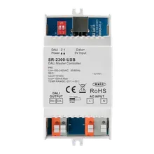 SR-2300-USB DALI Master Controller Hutschienenmodul USB DT6 DT8 HCL 64 Geräte 16 Gruppen 16 Szenen SR-2300-USB DALI Master Controller Hutschienenmodul USB DT6 DT8 HCL 64 Geräte 16 Gruppen 16 Szenen