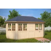 8-Eck-Gartenpavillon “Albatros XL” 5x3m | 8-Eck-Pavillon aus Holz | Gartenpavillon 3x5m | Pavillon mit großen Fenstern 8-Eck-Gartenpavillon “Albatros XL” 5x3m | 8-Eck-Pavillon aus Holz | Gartenpavillon 3x5m | Pavillon mit großen Fenstern