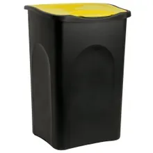 Stefanplast Mülleimer Schwarz/Gelb Kunststoff 50L Stefanplast Mülleimer Schwarz/Gelb Kunststoff 50L