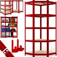 Schwerlasteckregal Rot 180x70x40cm verzinkt 875kg Schwerlasteckregal Rot 180x70x40cm verzinkt 875kg