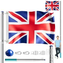 monzana® Fahnenmast Alu 630cm inkl England/UK-Flagge monzana® Fahnenmast Alu 630cm inkl England/UK-Flagge