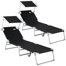 Gartenliege Hawaii 2er-Set Anthrazit Alu 190x60x30cm Gartenliege Hawaii 2er-Set Anthrazit Alu 190x60x30cm