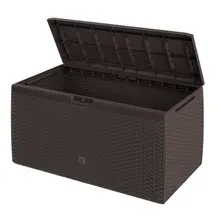 Gartenbox 290L Braun Rato Plus mit Rollen wetterfest Gartenbox 290L Braun Rato Plus mit Rollen wetterfest